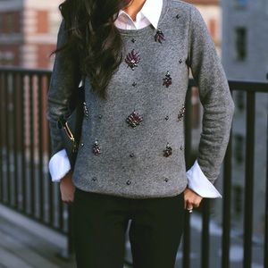 Ann Taylor LOFT Petite Jeweled Sweatshirt (SP)